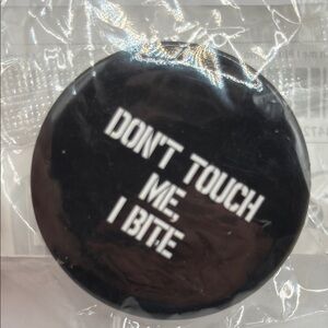 3/$25 Black Statement Brooch - Don't Touch Me I Bite